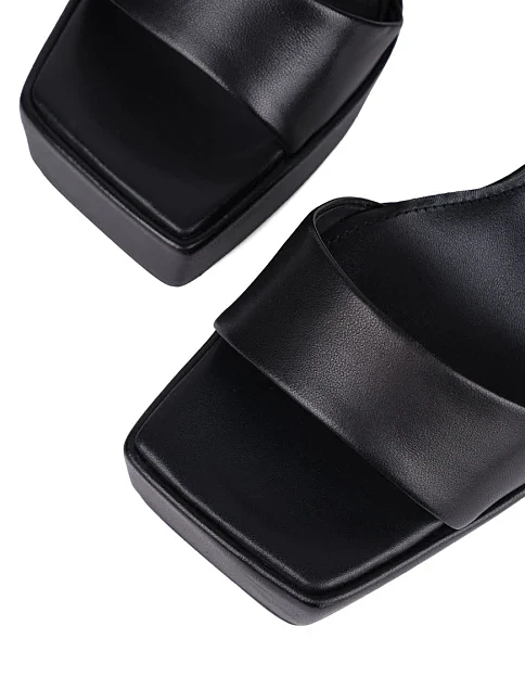 Женские босоножки MIRATON кожаные черные - фото 5 - Miraton