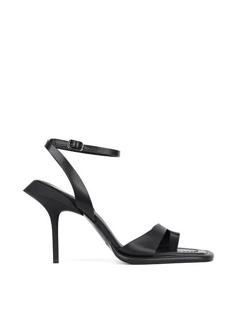 Женские босоножки MIRATON кожаные черные - фото 2 - Miraton