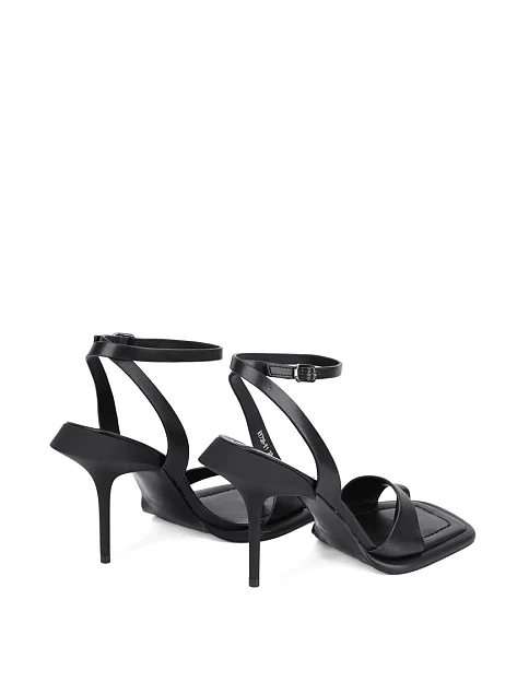 Женские босоножки MIRATON кожаные черные - фото 5 - Miraton