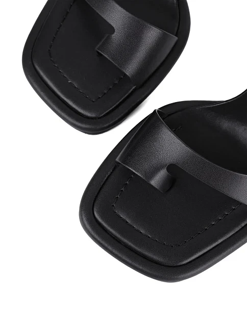 Женские босоножки MIRATON кожаные черные - фото 6 - Miraton