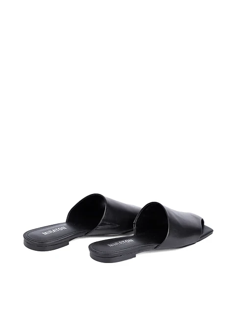 Женские шлепанцы MIRATON кожаные черные - фото 4 - Miraton