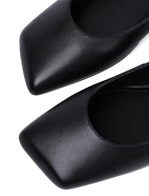 Женские балетки MIRATON кожаные черные - фото 6 - Miraton