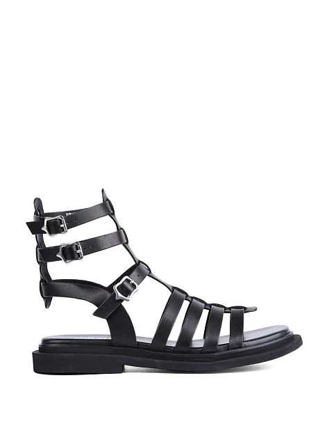 Женские сандалии MIRATON кожаные черные - фото 1 - Miraton