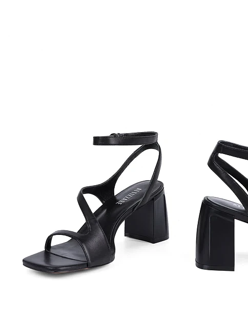 Женские босоножки Attizzare кожаные черные - фото 3 - Miraton