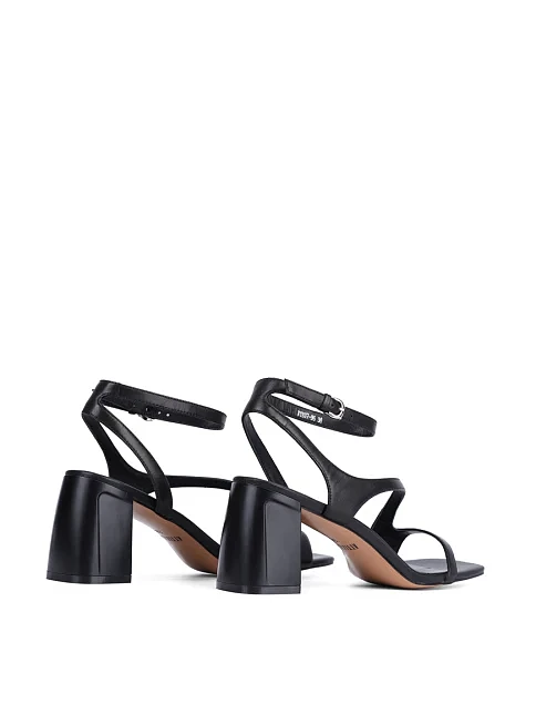 Женские босоножки Attizzare кожаные черные - фото 5 - Miraton