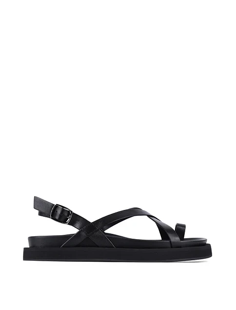 Жіночі сандалі MIRATON шкіряні чорні жіночі сандалі - фото 1 - Miraton