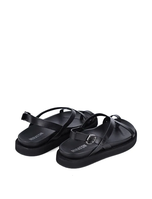 Жіночі сандалі MIRATON шкіряні чорні жіночі сандалі - фото 4 - Miraton