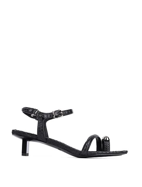 Женские босоножки MIRATON кожаные черные - фото 1 - Miraton