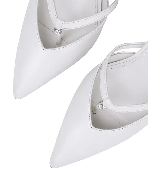 Жіночі туфлі MIRATON шкіряні білі - фото 5 - Miraton