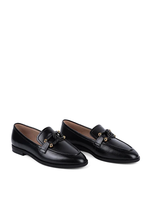 Женские слиперы MIRATON кожаные черные - фото 3 - Miraton