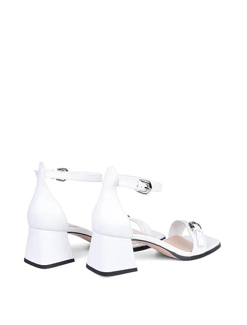 Женские босоножки Attizzare кожаные белые - фото 4 - Miraton