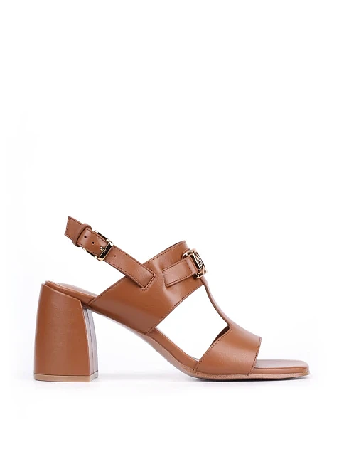 Женские босоножки Attizzare кожаные коричневые - фото 2 - Miraton