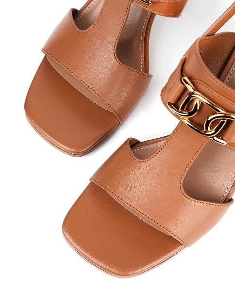 Женские босоножки Attizzare кожаные коричневые - фото 6 - Miraton