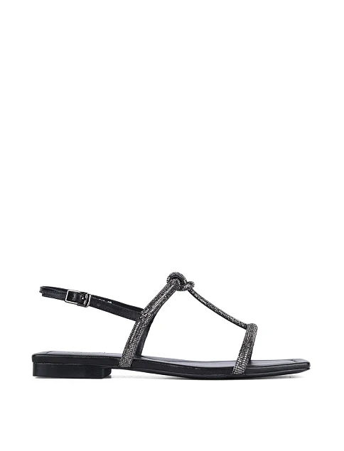 Женские сандалии MIRATON кожаные черные - фото 2 - Miraton