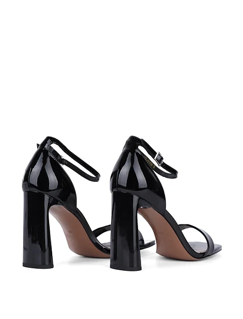 Женские босоножки MIRATON лаковые черные - фото 4 - Miraton