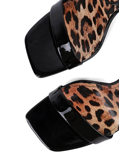 Женские босоножки MIRATON лаковые черные - фото 5 - Miraton