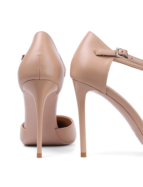 Женские туфли Mia May кожаные бежевые - фото 2 - Miraton