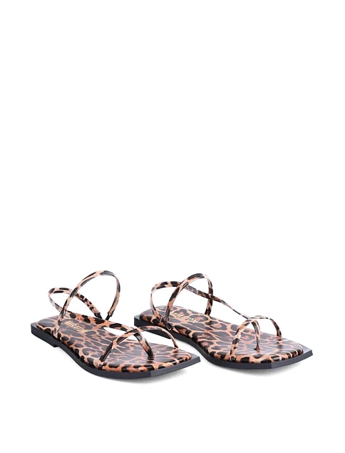 Женские сандалии MIRATON кожаные леопардовые - фото 3 - Miraton