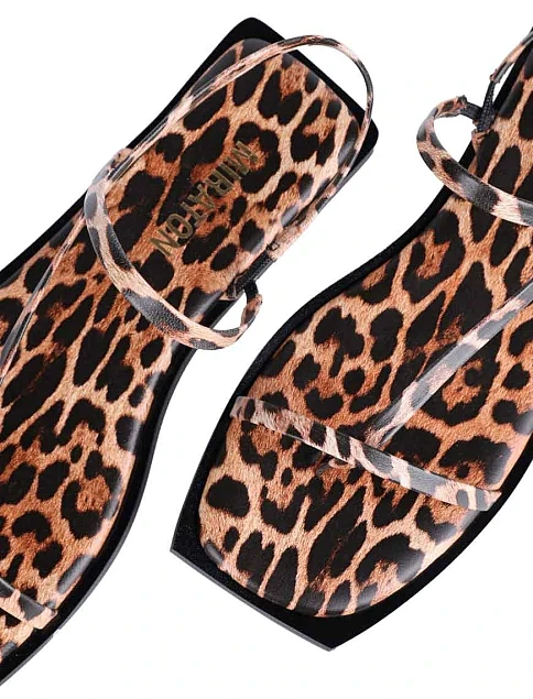 Женские сандалии MIRATON кожаные леопардовые - фото 5 - Miraton