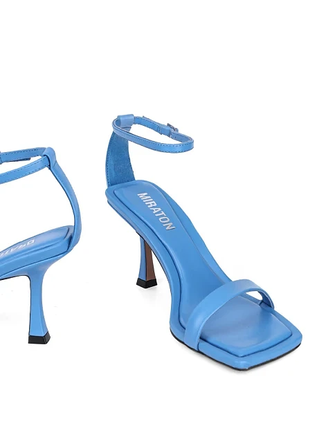 Женские босоножки MIRATON кожаные синие - фото 3 - Miraton