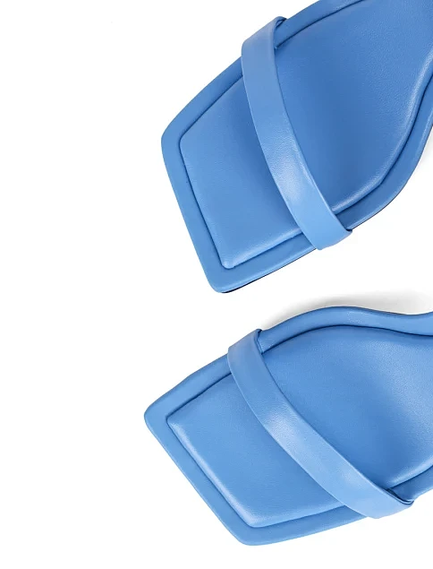 Женские босоножки MIRATON кожаные синие - фото 6 - Miraton