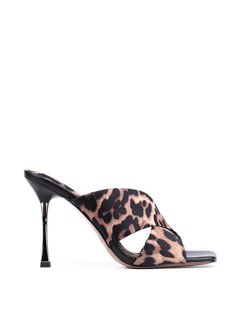 Жіночі сабо MIRATON тканинні леопардові - фото 1 - Miraton