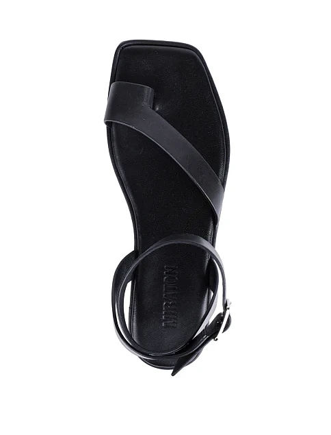 Женские сандалии MIRATON кожаные черные - фото 3 - Miraton