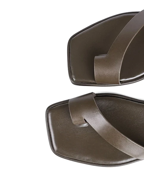 Женские сандалии MIRATON кожаные зеленые - фото 4 - Miraton