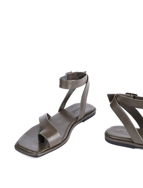 Женские сандалии MIRATON кожаные зеленые - фото 5 - Miraton