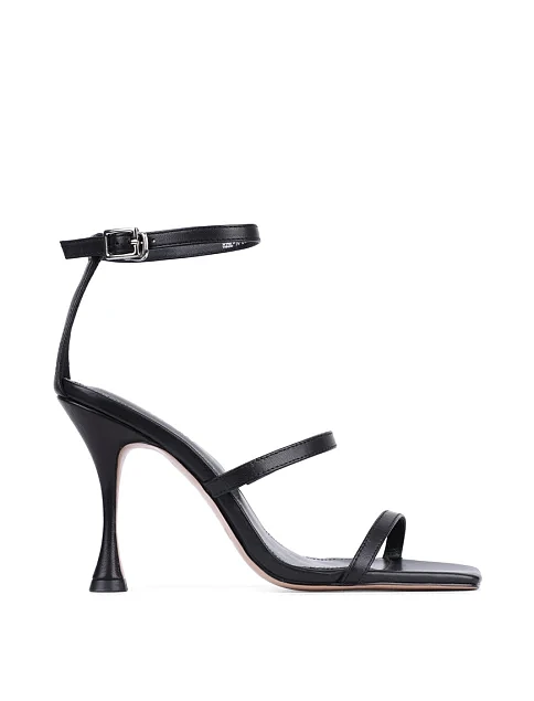 Женские босоножки MIRATON кожаные черные - фото 1 - Miraton