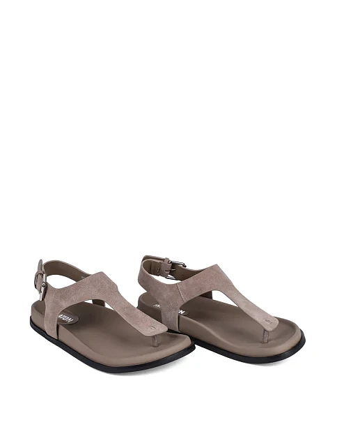 Женские сандалии MIRATON велюровые серые - фото 3 - Miraton