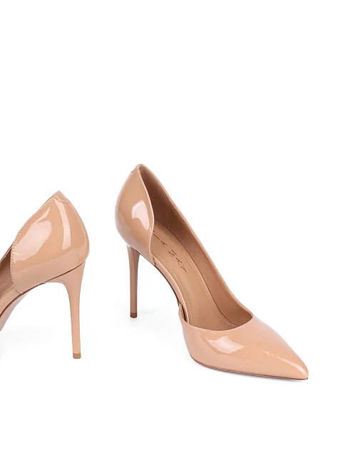 Женские туфли MiaMay лаковые бежевые - фото 2 - Miraton