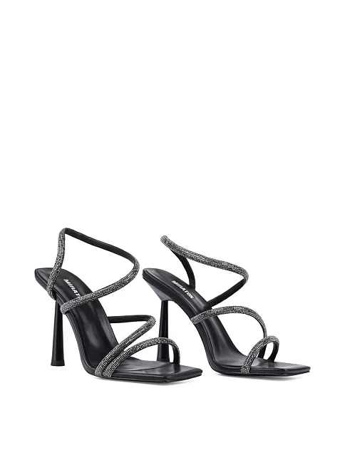 Женские босоножки MIRATON кожаные черные - фото 4 - Miraton