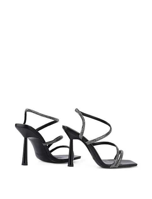 Женские босоножки MIRATON кожаные черные - фото 5 - Miraton