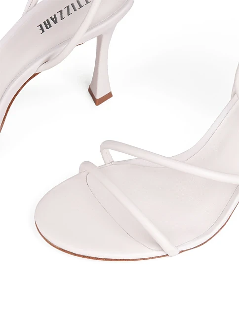 Женские босоножки Mia May  кожаные белые - фото 5 - Miraton