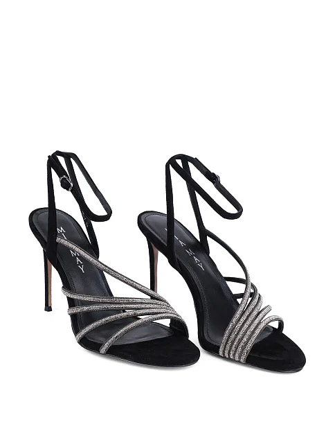 Женские босоножки MiaMay велюровые черные - фото 3 - Miraton