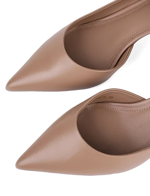 Жіночі туфлі MIRATON шкіряні бежеві - фото 5 - Miraton