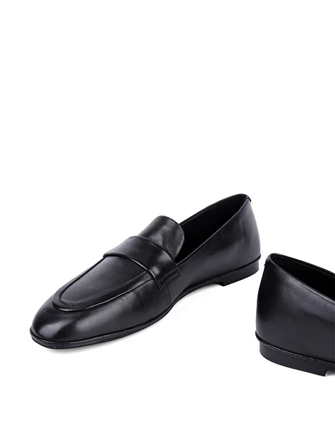 Женские слиперы MIRATON кожаные черные - фото 2 - Miraton