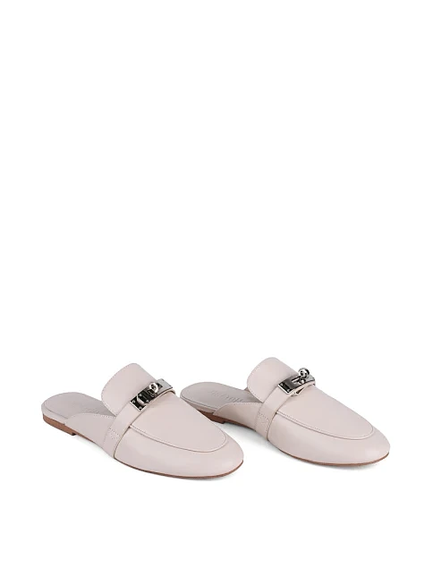 Жіночі сліпери MIRATON шкіряні рисового кольору - фото 4 - Miraton