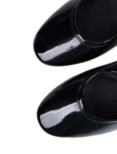 Женские туфли MIRATON из наплака черные - фото 5 - Miraton