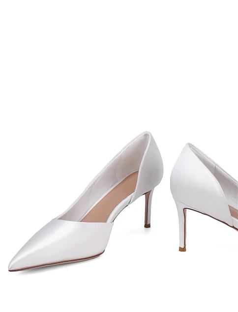 Жіночі туфлі MiaMay сатинові білі - фото 2 - Miraton
