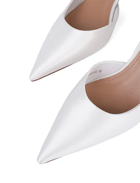 Жіночі туфлі MiaMay сатинові білі - фото 5 - Miraton