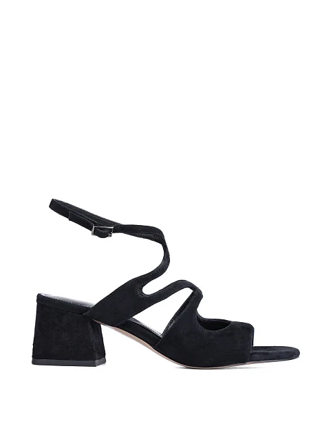 Женские босоножки Attizzare велюровые черные - фото 1 - Miraton