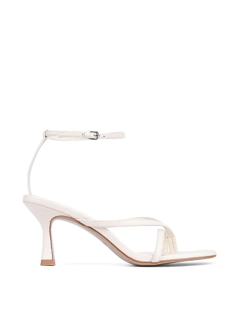 Женские босоножки MIRATON кожаные рисового цвета - фото 1 - Miraton