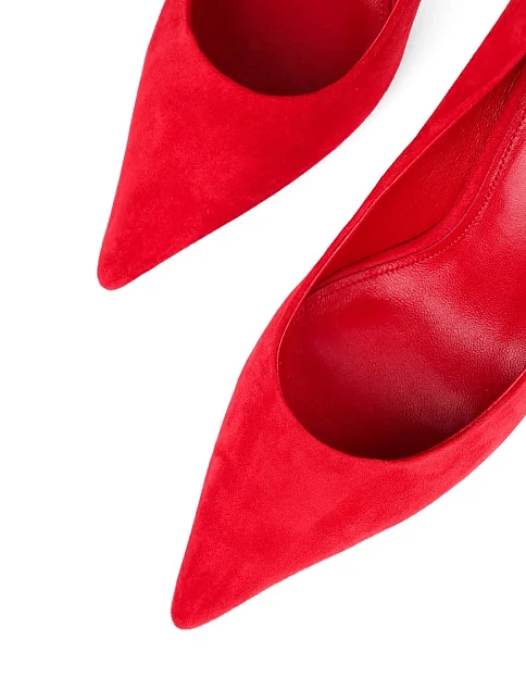 Женские туфли лодочки Mia May велюровые красные - фото 5 - Miraton