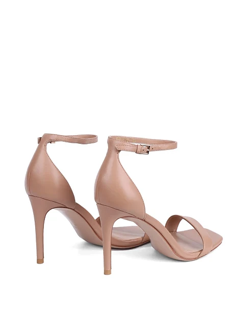 Женские босоножки Mia May кожаные бежевые - фото 4 - Miraton