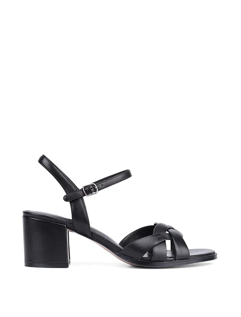 Женские босоножки Attizzare кожаные черные - фото 1 - Miraton