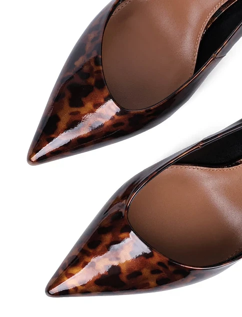 Женские туфли лодочки Mia May лаковые леопардовые - фото 5 - Miraton