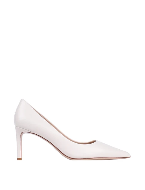 Жіночі туфлі човники MIRATON шкіряні білі - фото 1 - Miraton