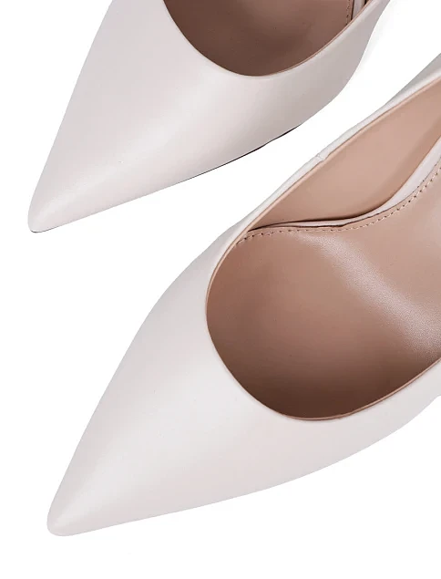 Жіночі туфлі човники MIRATON шкіряні білі - фото 5 - Miraton